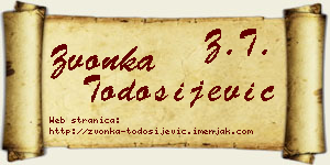 Zvonka Todosijević vizit kartica